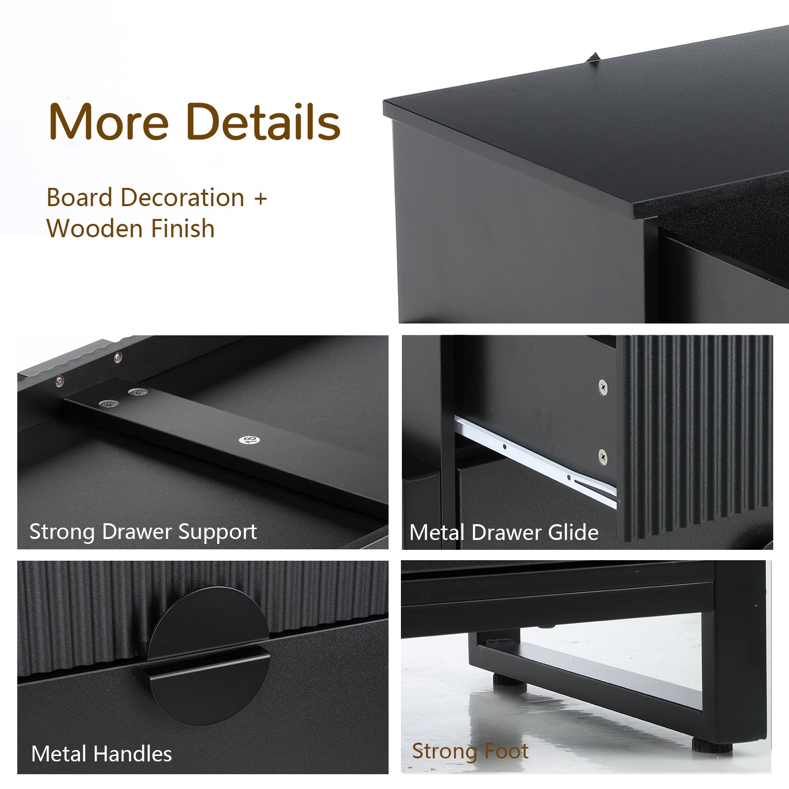 Holliwill 4 Drawer Dresser for Bedroom, Tall Fluted Dresser Chest of Drawers for Living Room, Hallway